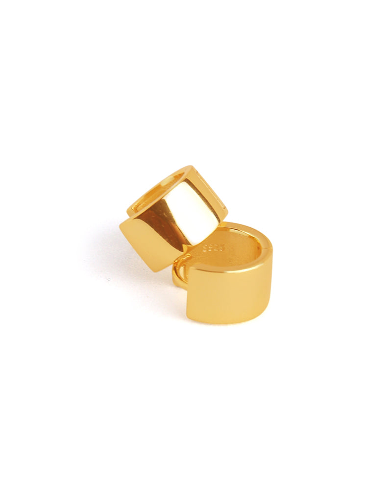 Siouxsie Flat Chunky Huggies - Gold
