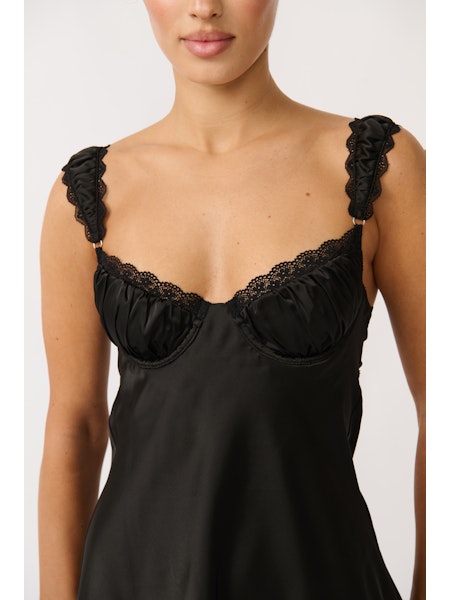 Celeste Slip Dress - Noir
