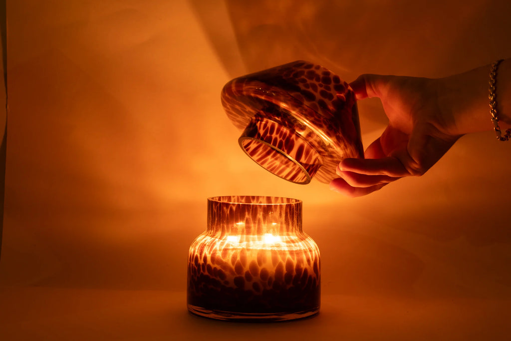 Sustainable Candle Lamp - Leopard