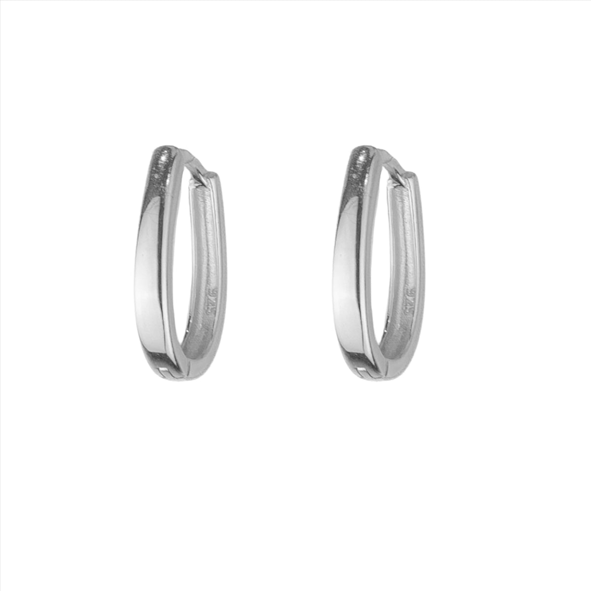 Brody Oval Huggies - Silver