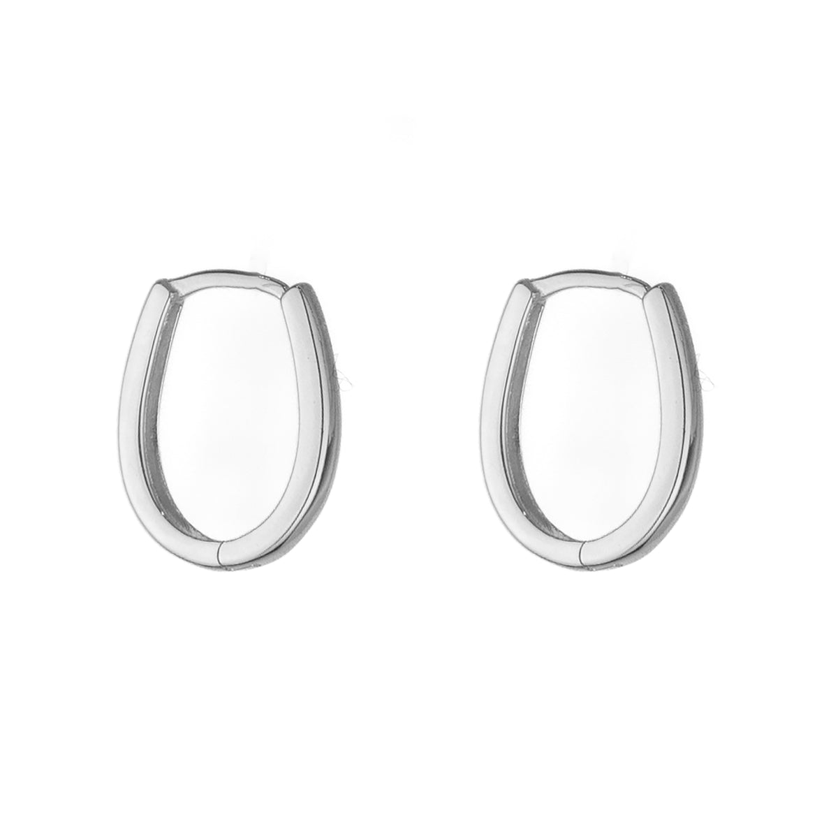 Brody Oval Huggies - Silver