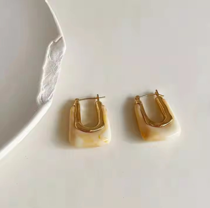 Allegra Hoops - Cream/Brown