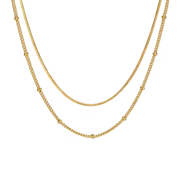 Sienna Double Ball Chain Bracelet - Gold