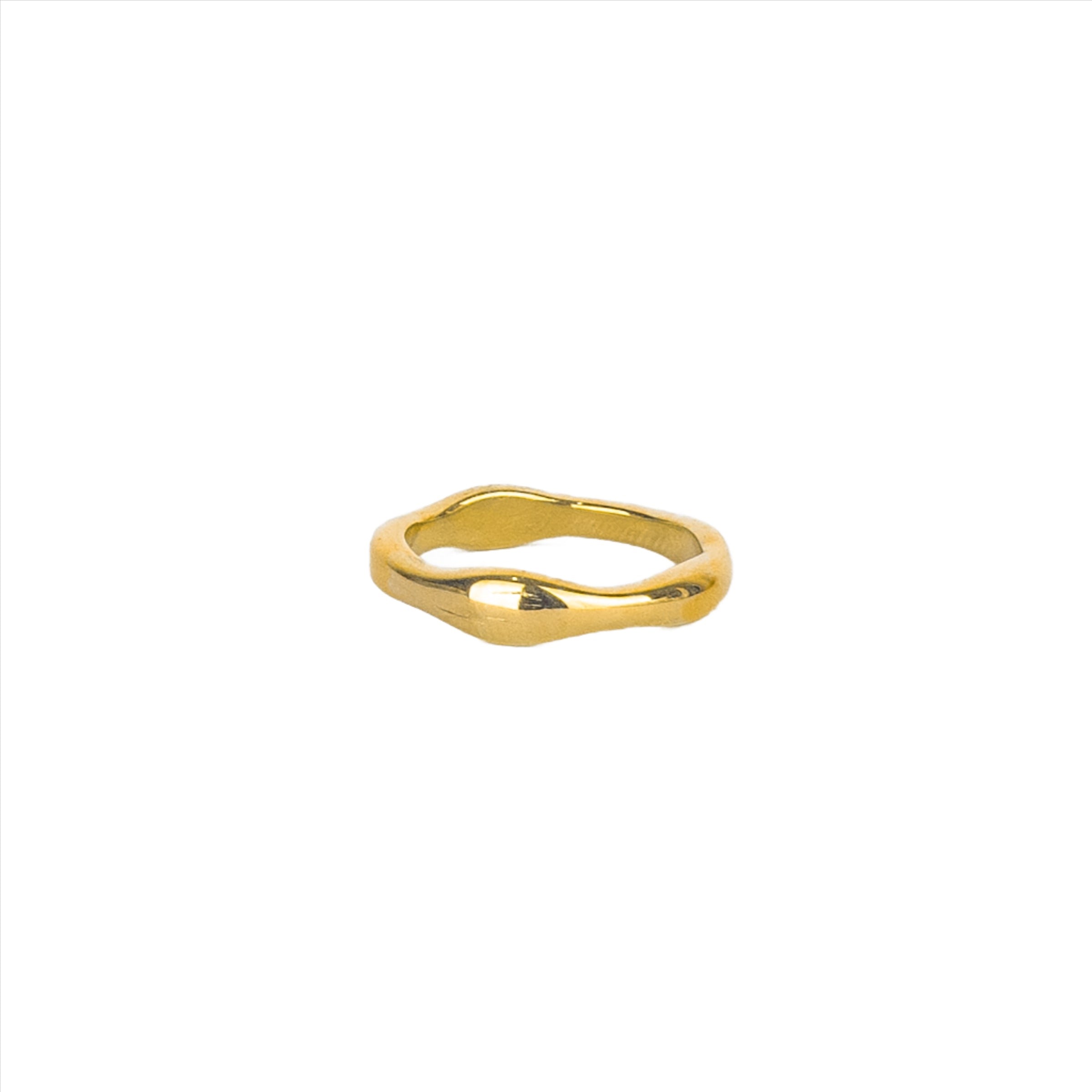 Indigo Wavey Ring - Gold