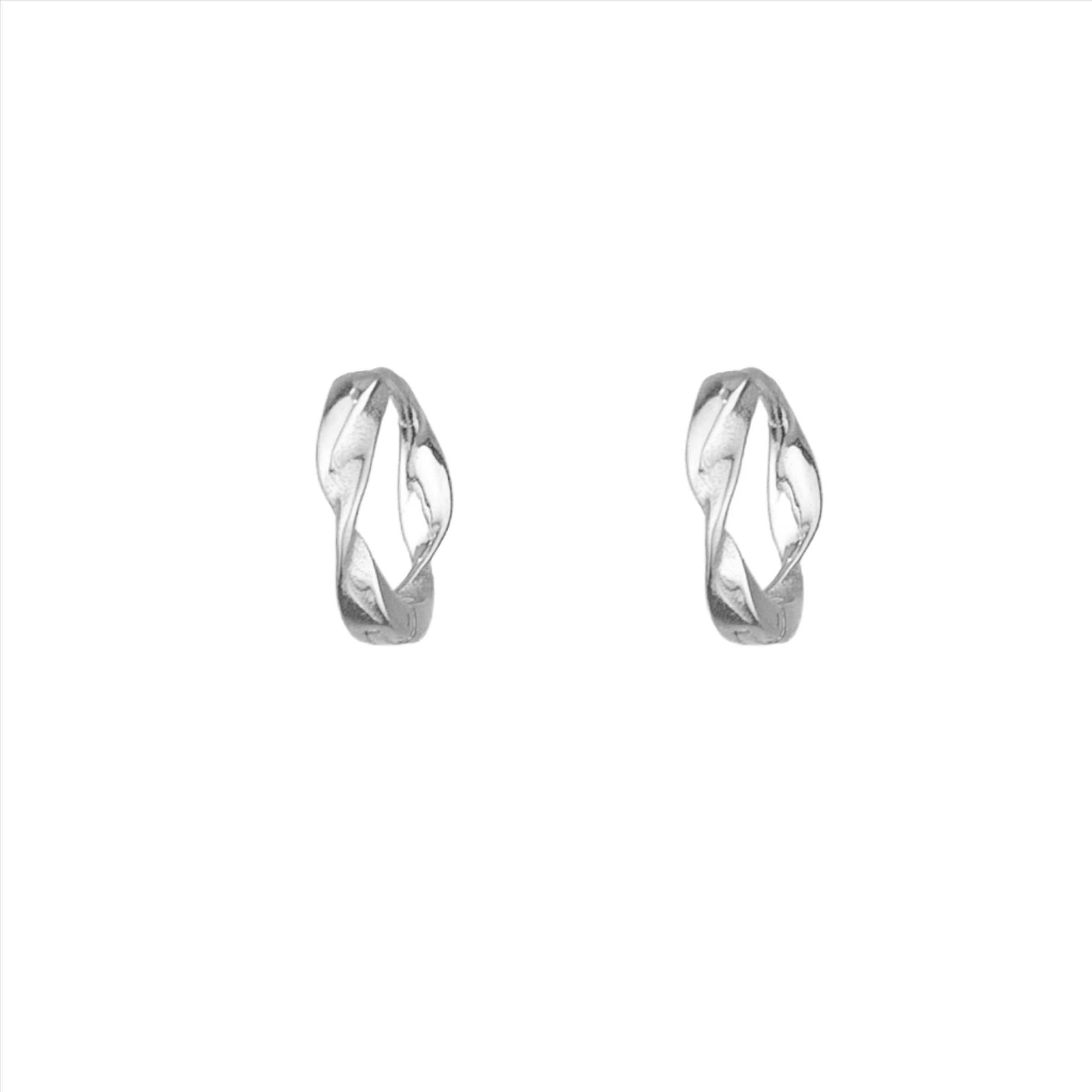 Celestia Twisted Hoop - Silver