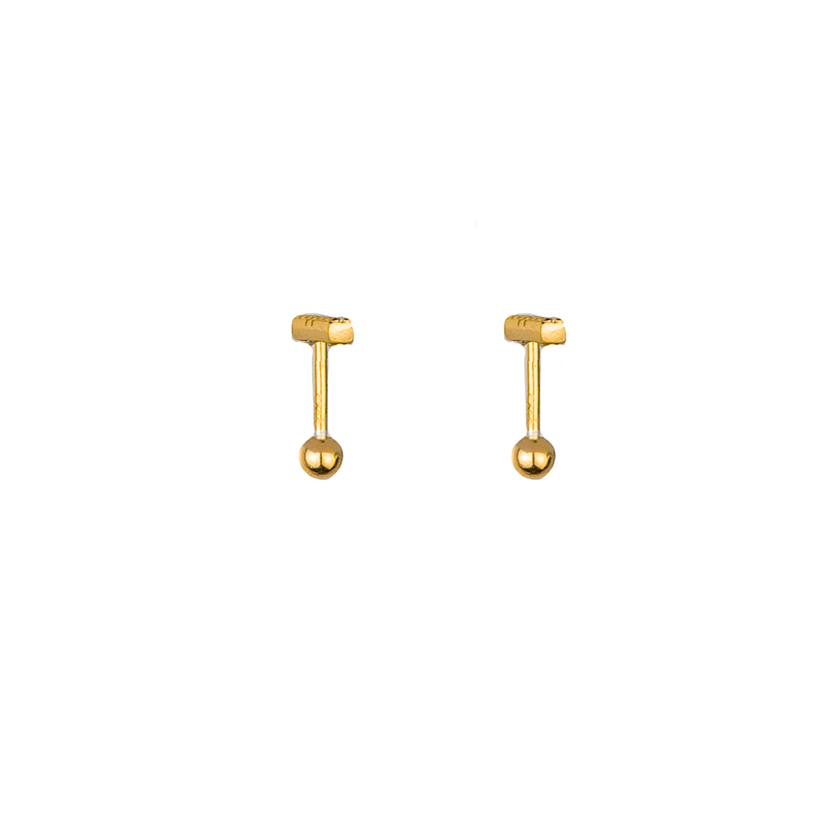 Bario Zircon Studs - Gold