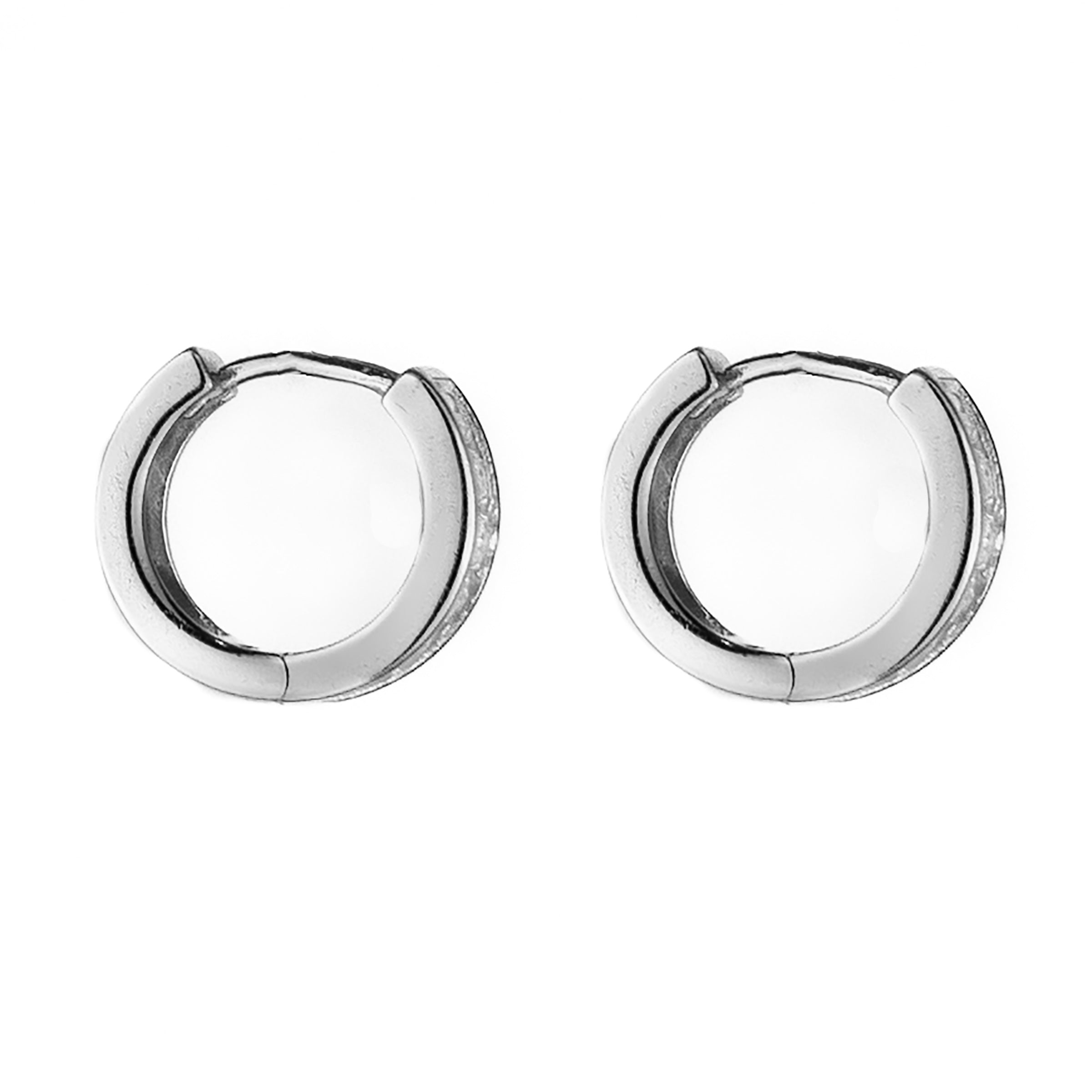 Jasmine Zircon Crystal Huggie - Silver
