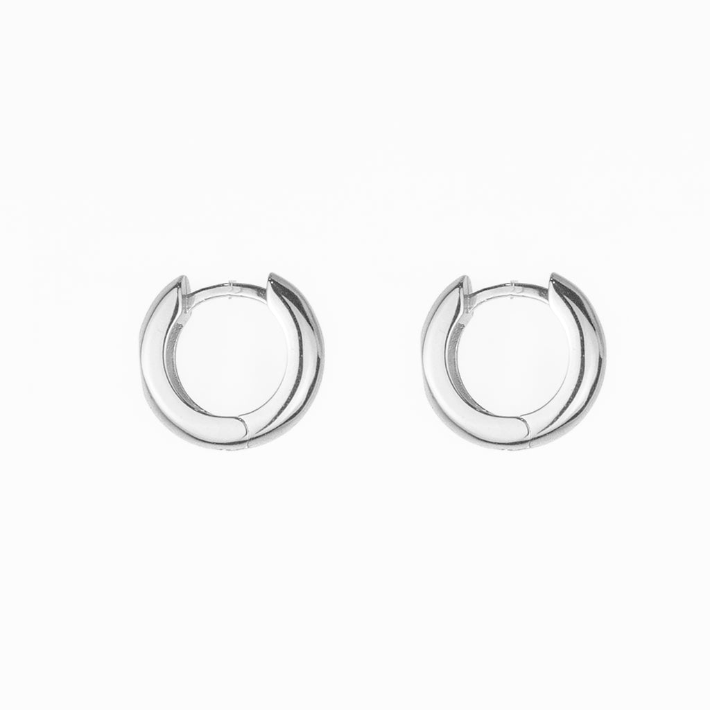Eye Zircon Huggies - Silver