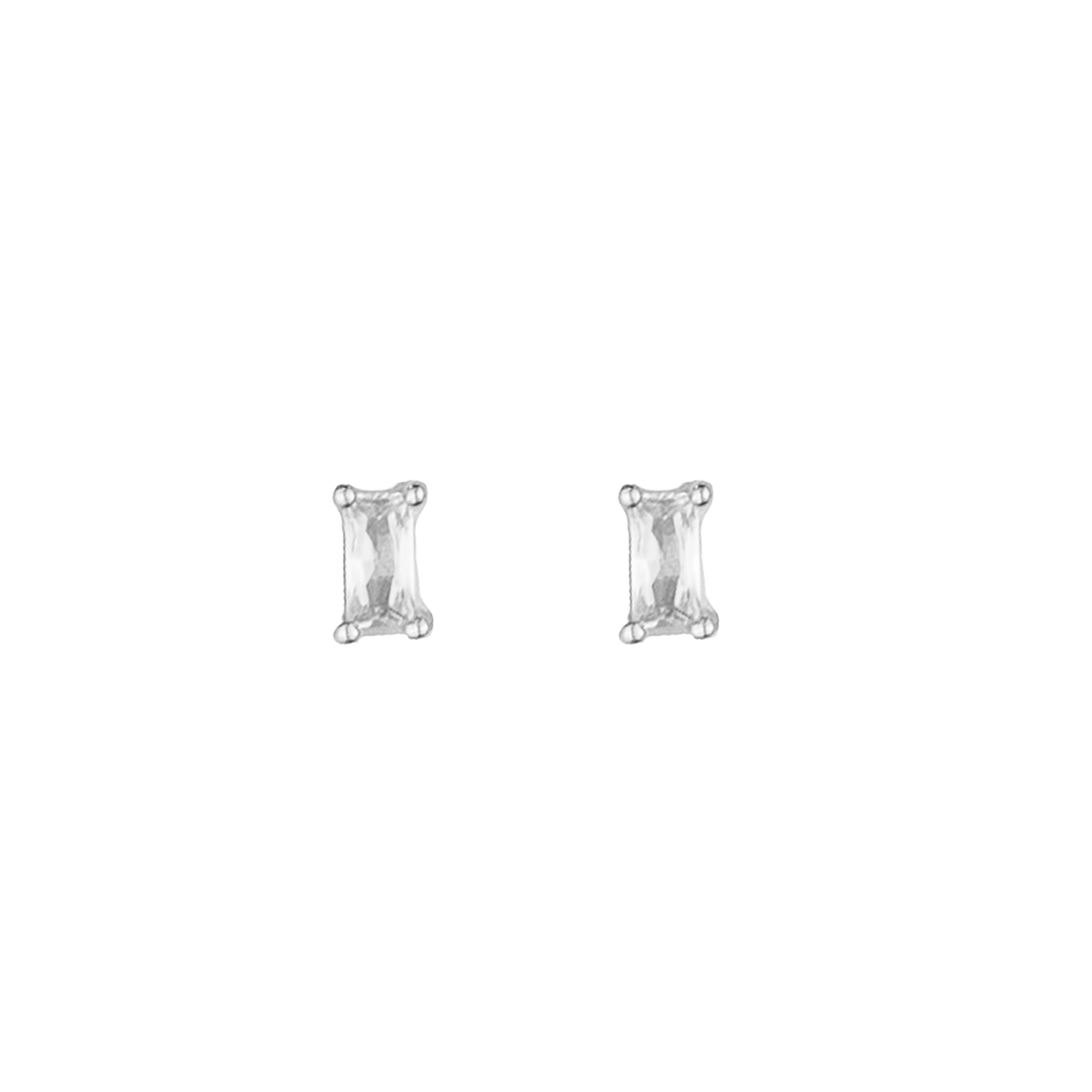 Emma Zircon Studs - Silver