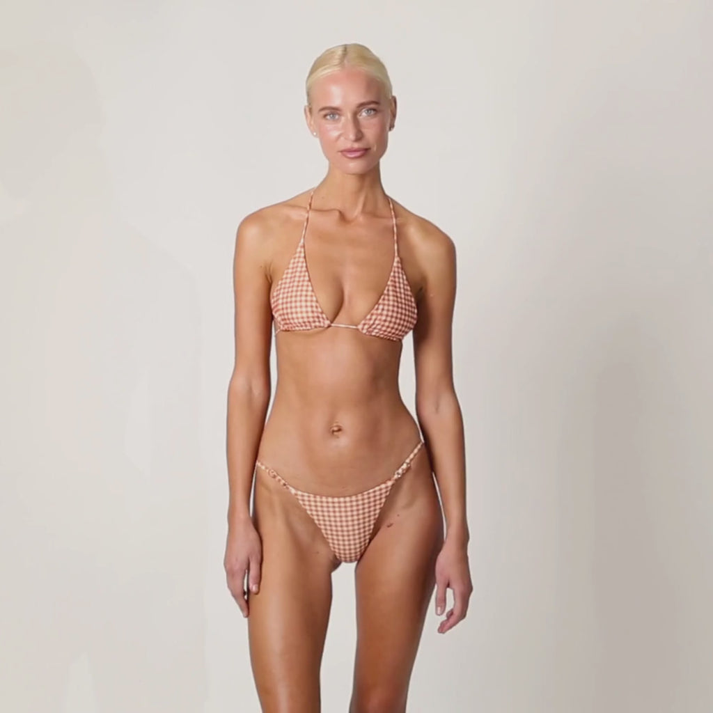 Signature Eco Tri Top - Earth Gingham