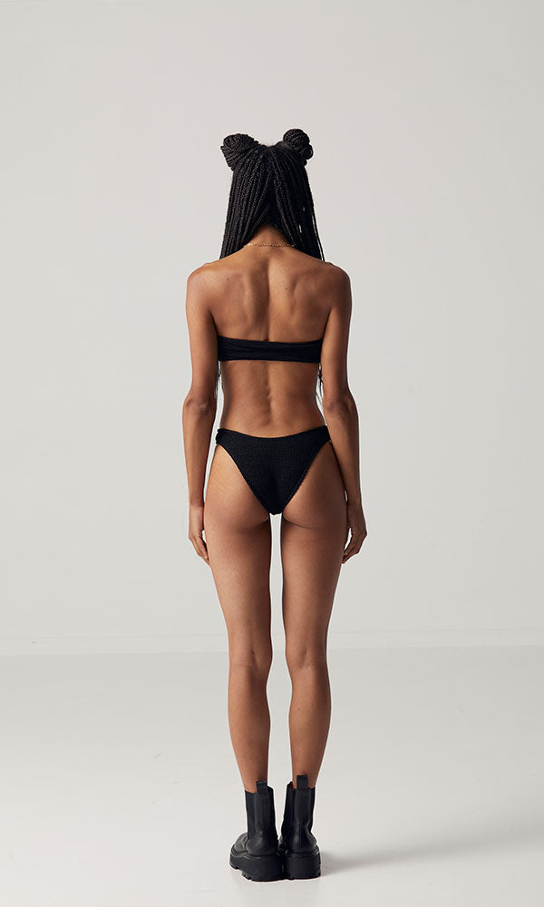 Crinkle Signature Bottoms - Noir