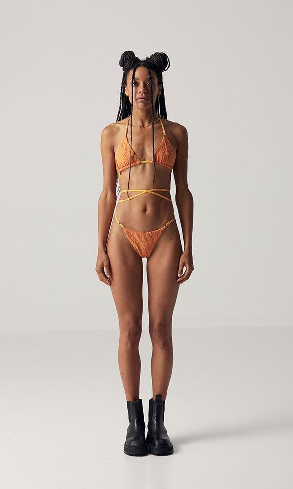 Toweling Tri Bottoms - Orange