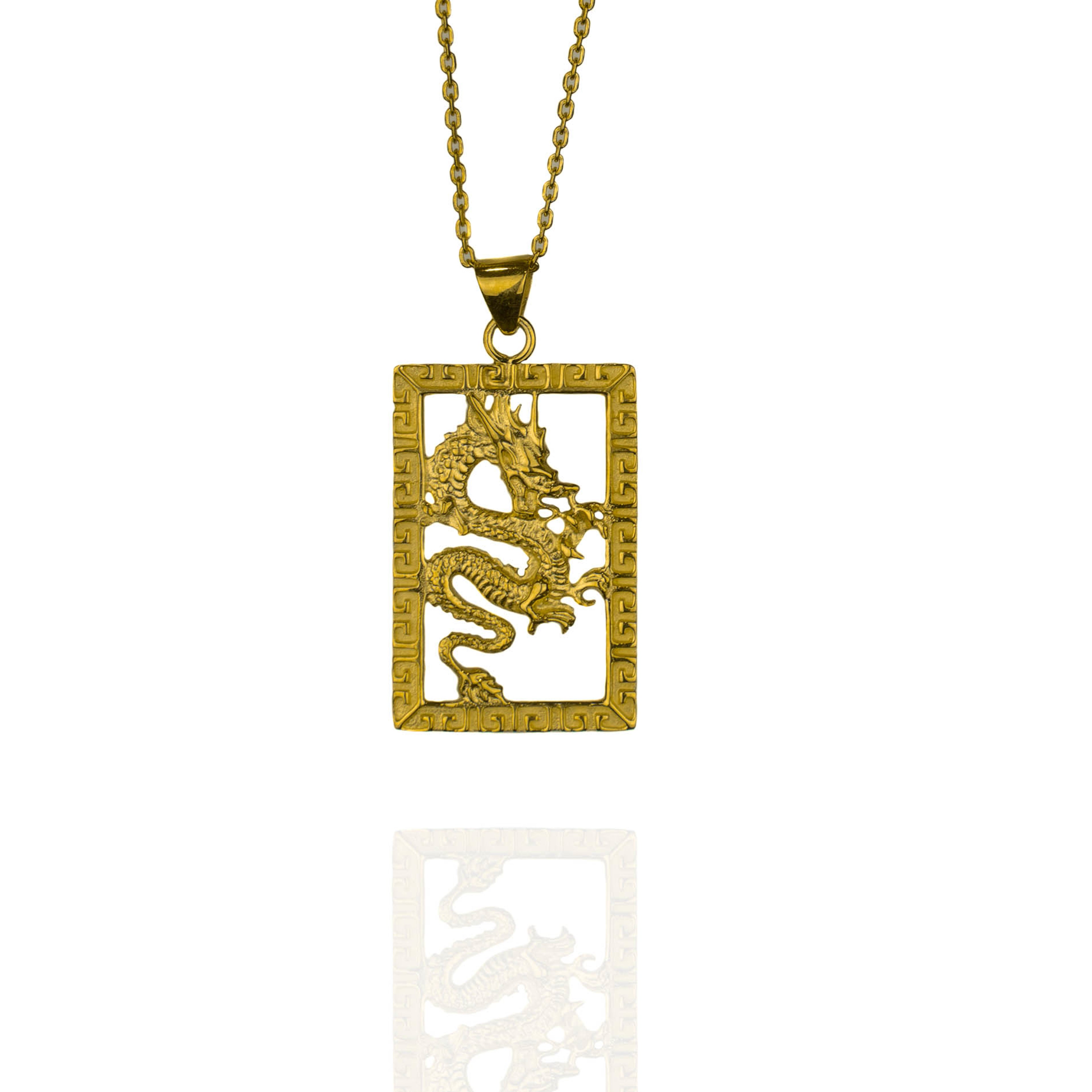 HIDDEN DRAGON - Gold Necklace