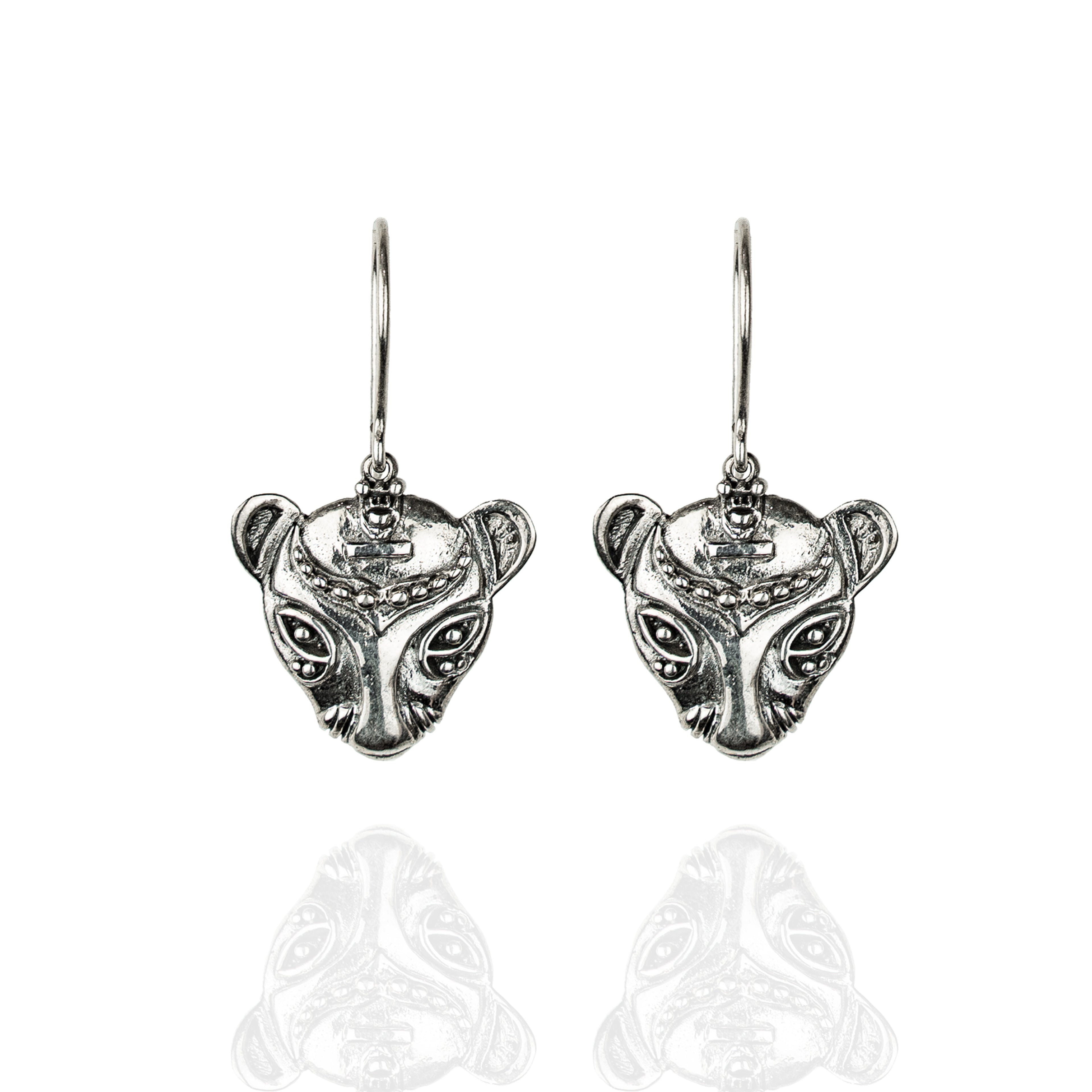 Lioness Silver Earrings