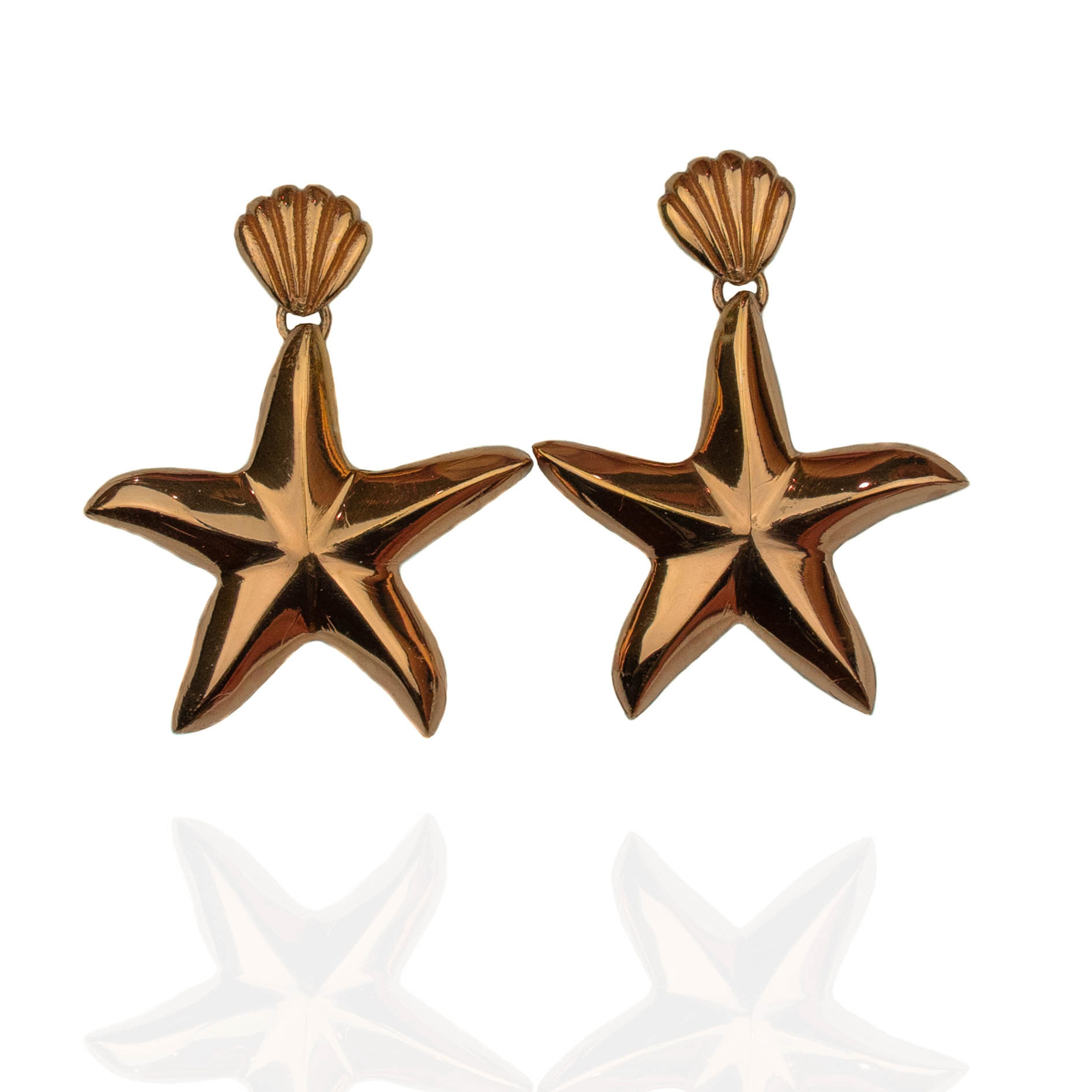 Serena Starfish Rose Gold Earrings